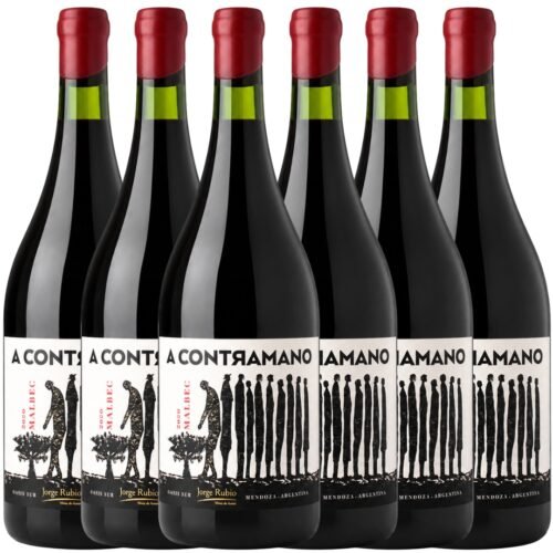 Vino Jorge Rubio A Contramano Malbec 750ml x6 unidades