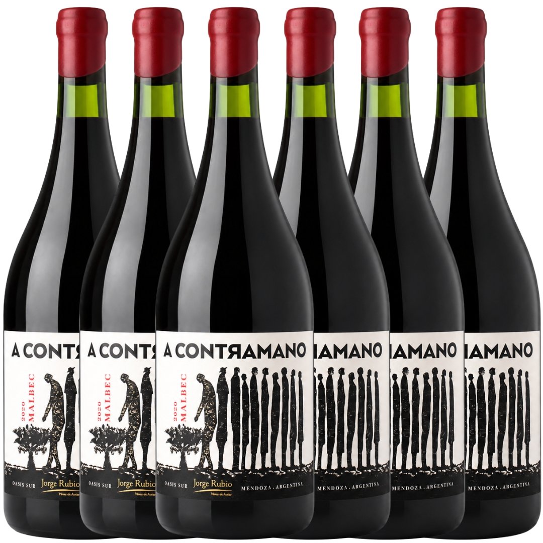 Vino Jorge Rubio A Contramano Malbec 750ml 6 unidades