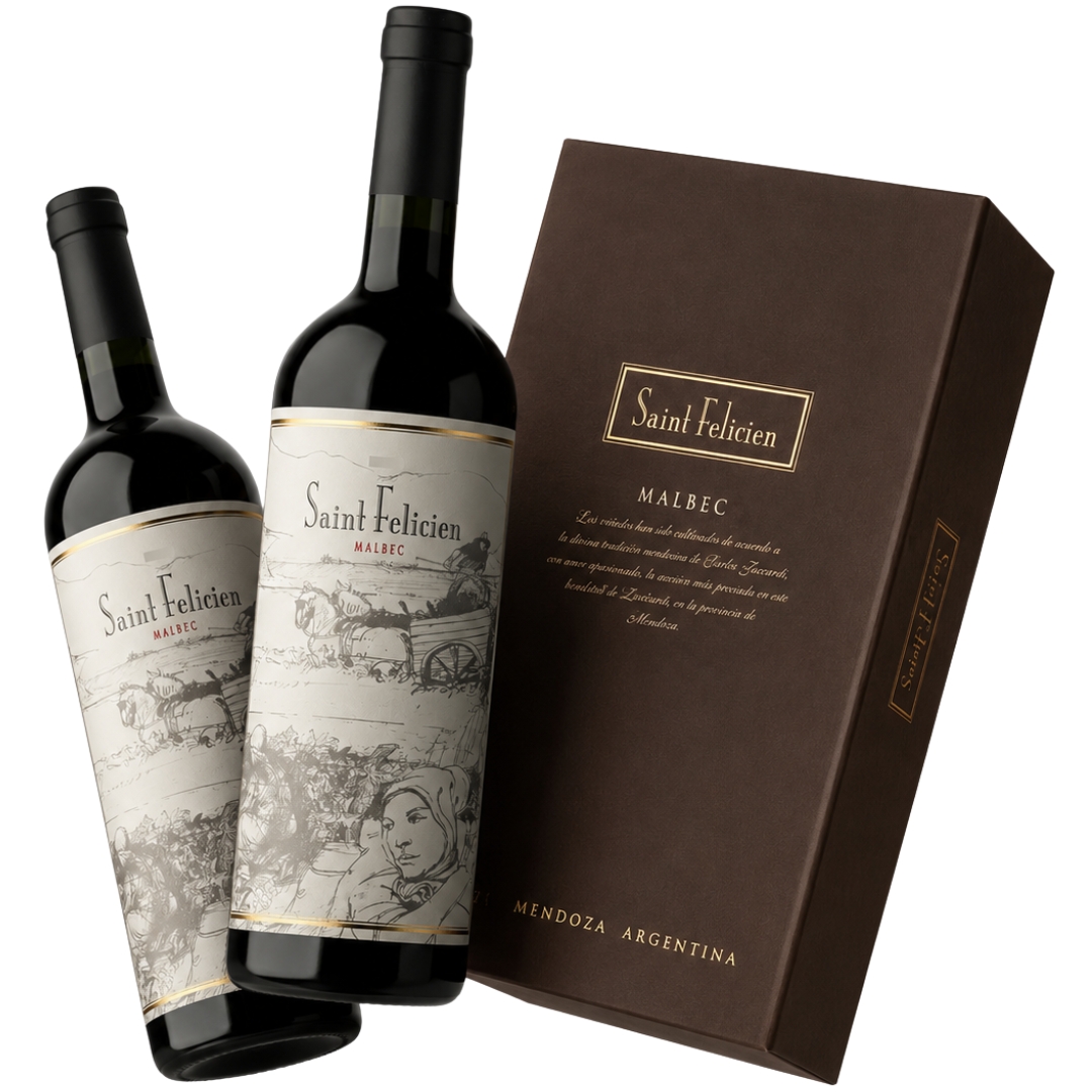 Estuche Saint Felicien Malbec x2