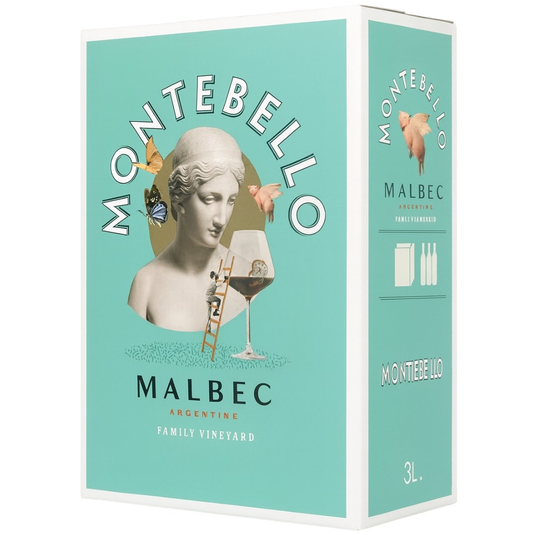Vino Bag in Box Montebello Malbec 3 Litros