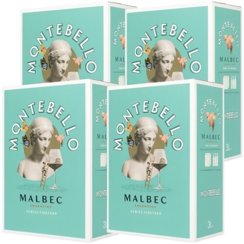 Vino Bag in Box Montebello Malbec x4 unidades