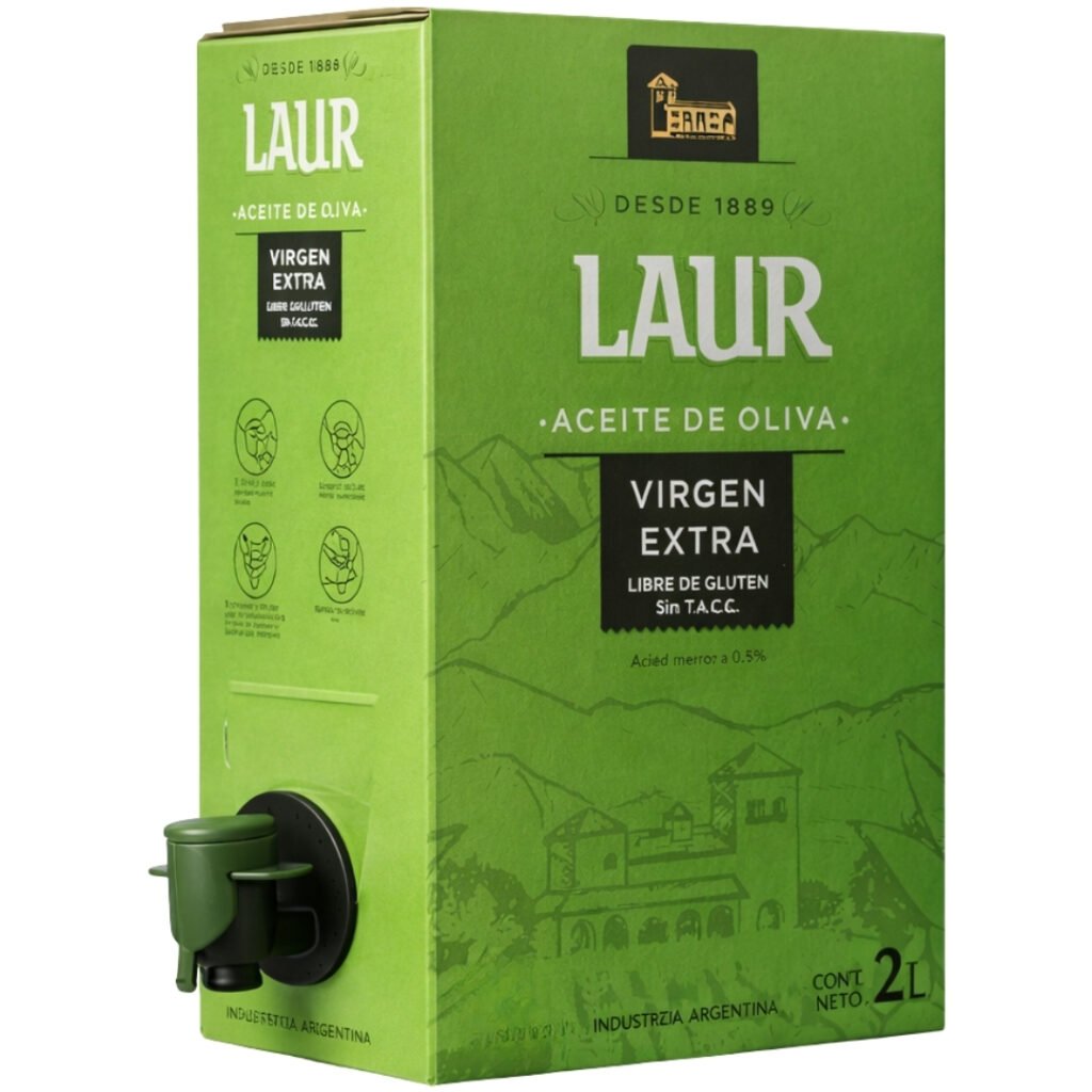 Bag in Box Aceite de Oliva Extra Virgen Laur 2 Litros
