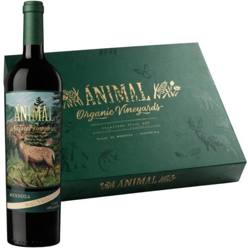 Estuche Vino Animal Orgánico Malbec x6