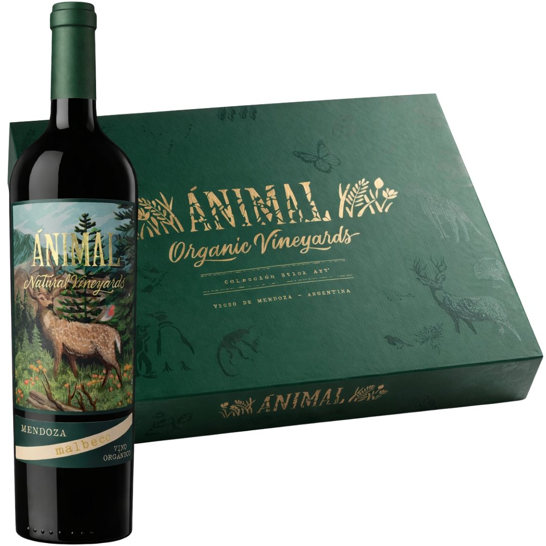 Estuche Vino Animal Orgánico Malbec x6