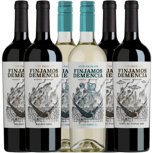 Mix Vino Finjamos Demencia x6 unidades