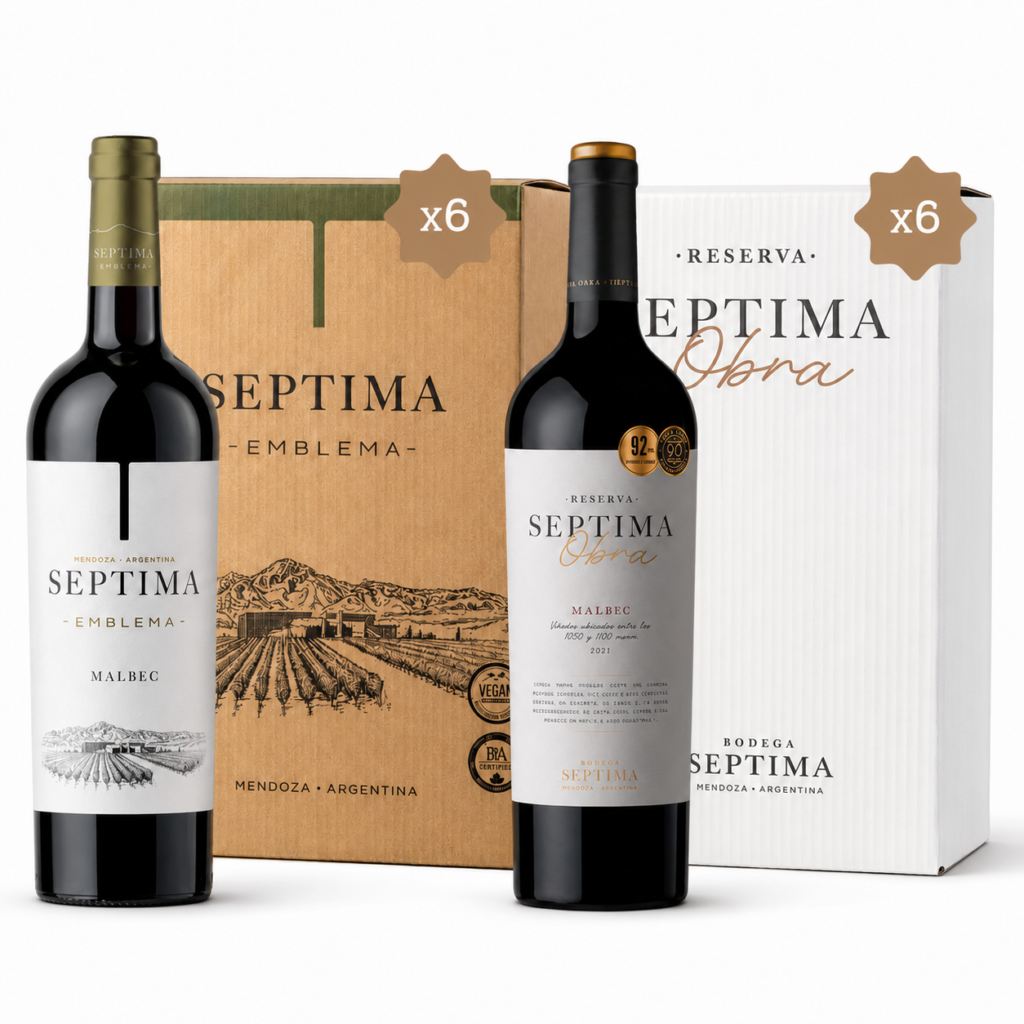 Pack Bodega Séptima x12 Botellas Obra y Emblema