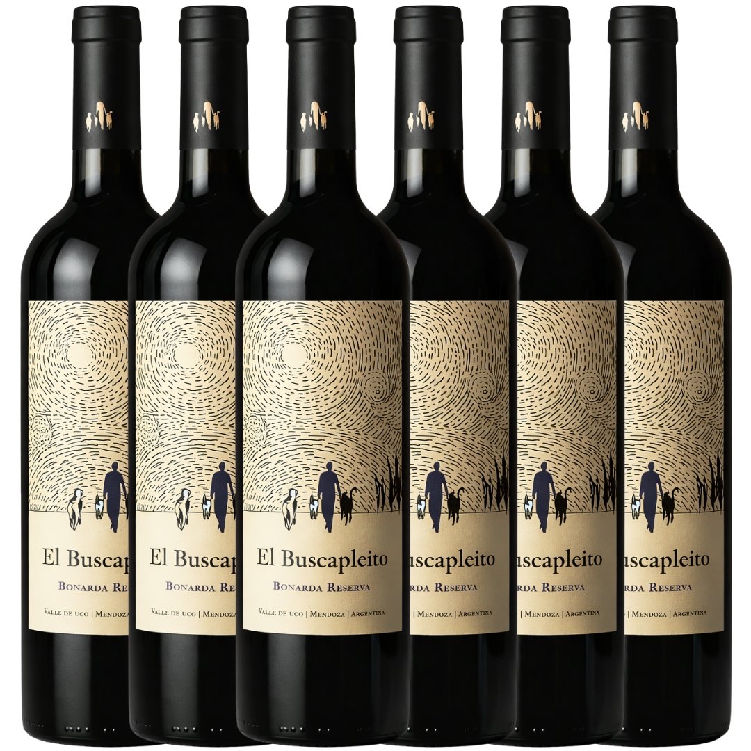 Vino El Buscapleito Bonarda 750ml x6 unidades