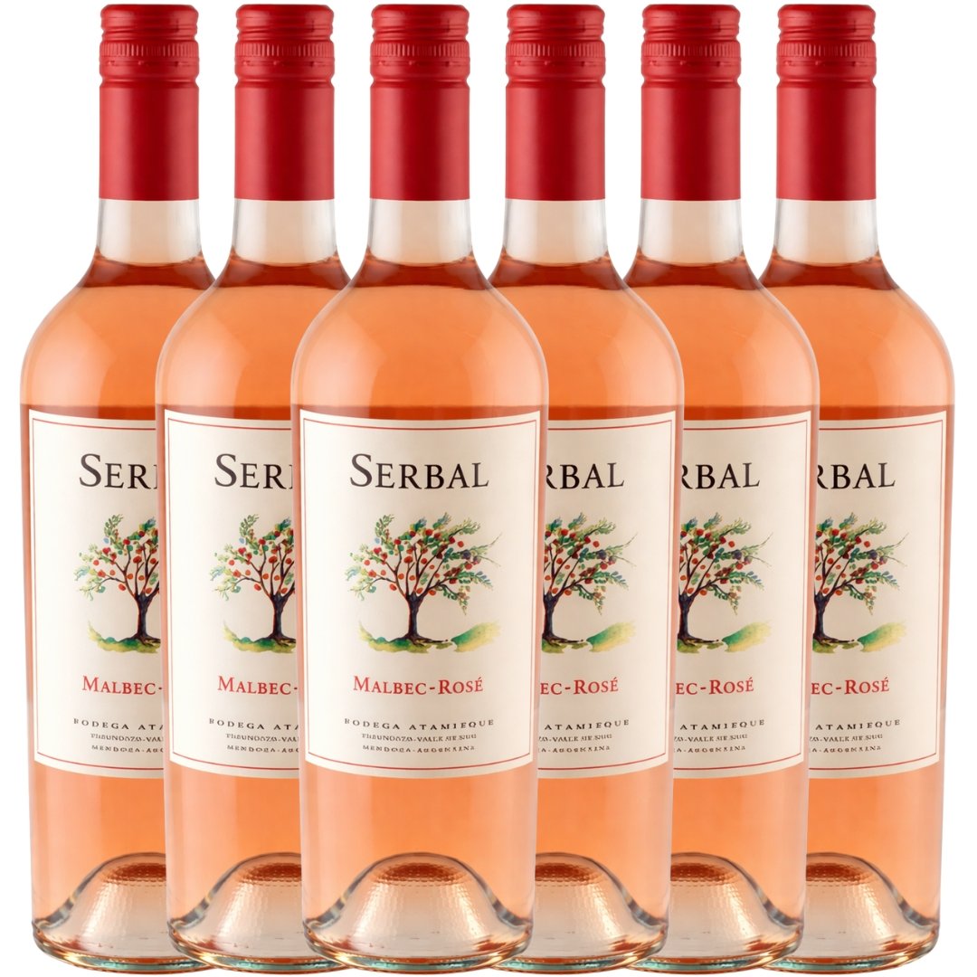 Vino Serbal Malbec Rosé x6 unidades