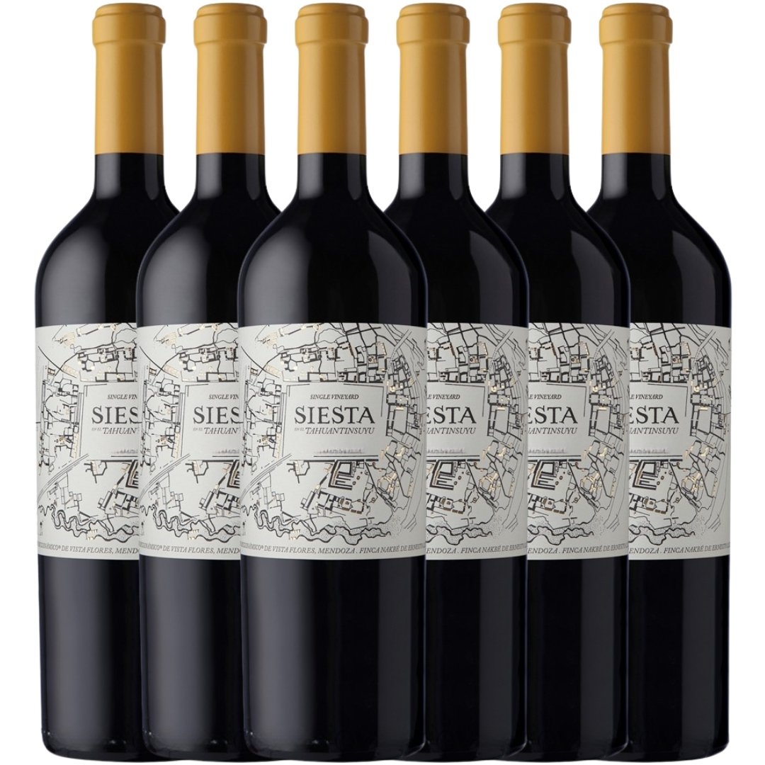 Vino Siesta Biodinámico Malbec x6 unidades