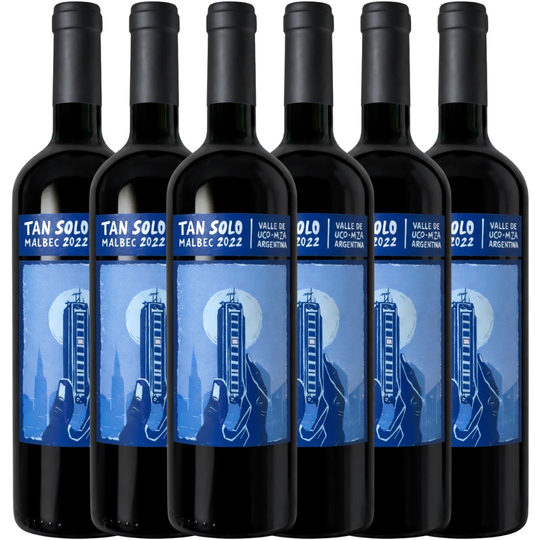 Vino Tan Solo Malbec 750ml x6 unidades