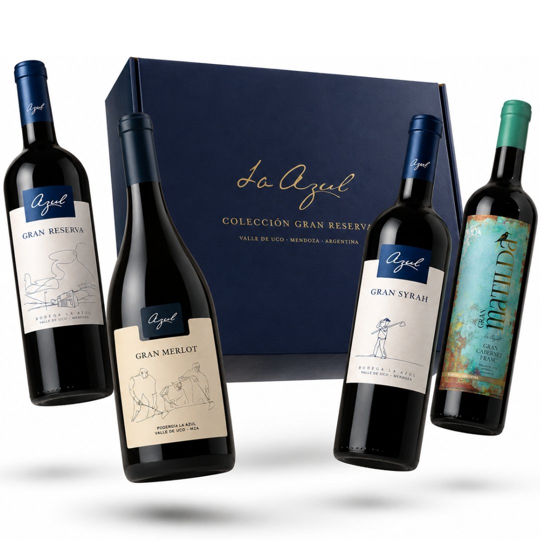Estuche Vino Azul Colección Gran Reserva