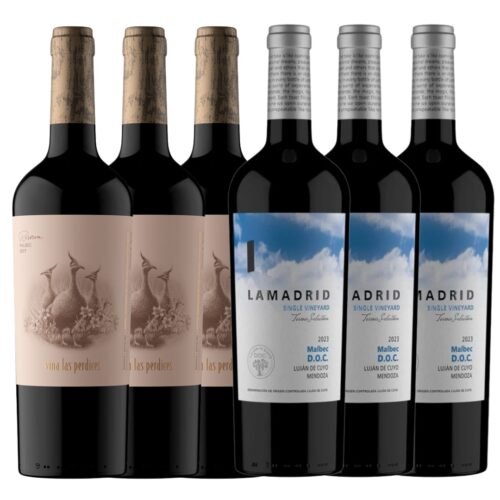 Caja 3 Vinos Las Perdices Reserva + 3 Vinos Lamadrid DOC