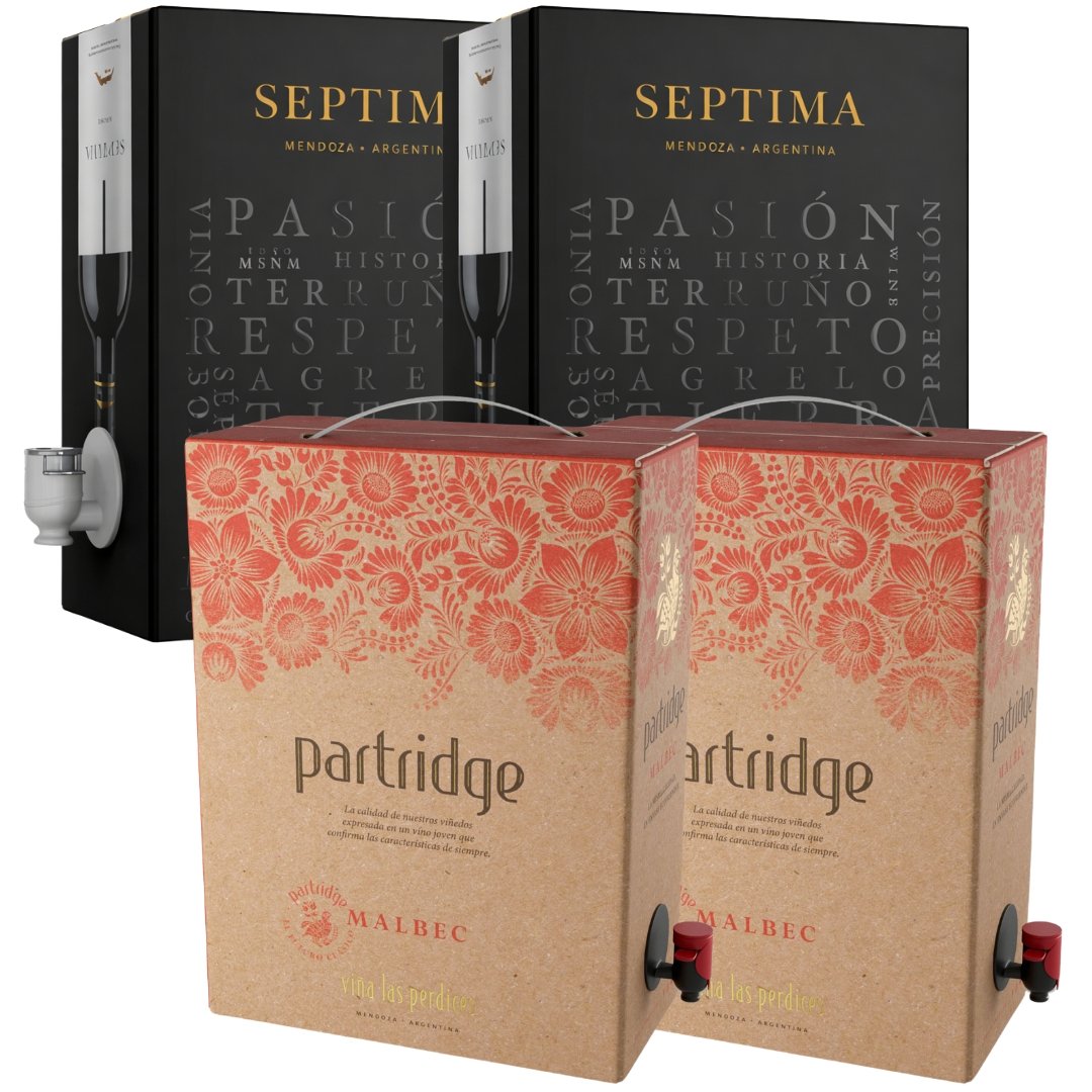 Vino Mix Bag in Box Séptima Partridge 3 Litros x4 Unidades