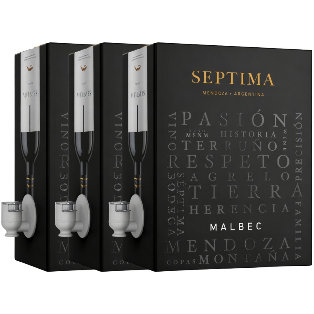 Vino Séptima Emblema Malbec Bag in Box 3 Litros x3