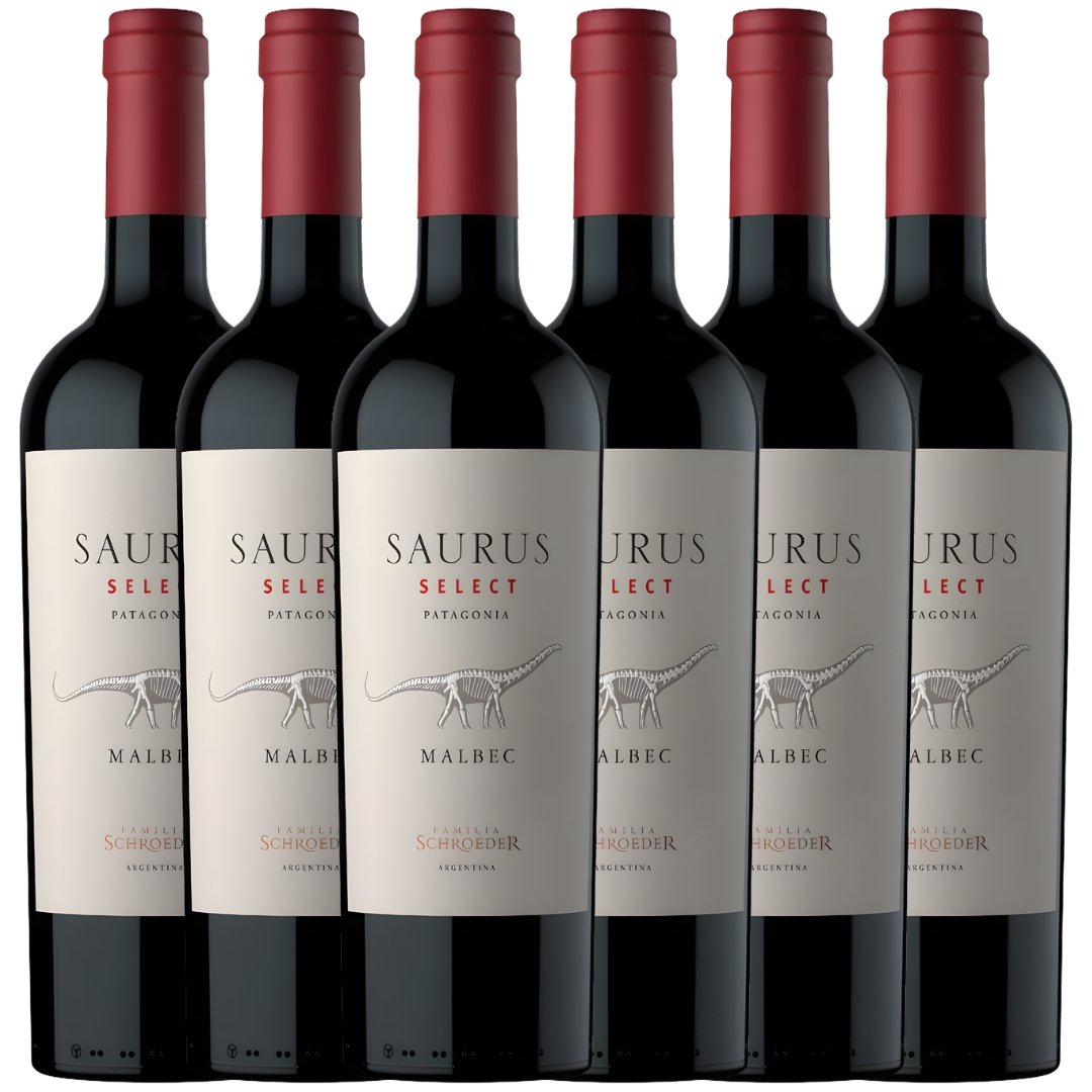 Vino Saurus Select Malbec x6 unidades