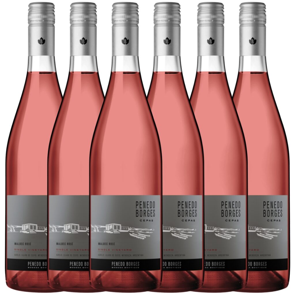 penedo borges malbec rose x6 caja botellas rosado