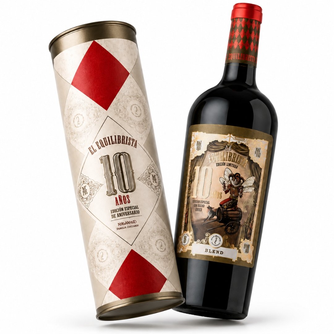 Estuche Vino El Equilibrista Blend 10 años Edición Limitada