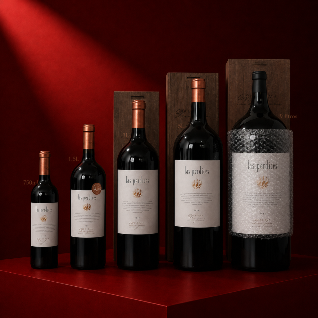 Vinos Las Perdices Don Juan Reserva en grandes formatos 750ml, Magnum 1.5L, Jeroboam 3L, Rehoboam 5L y Salmanazar 9L | Casa de Vinos Mendoza