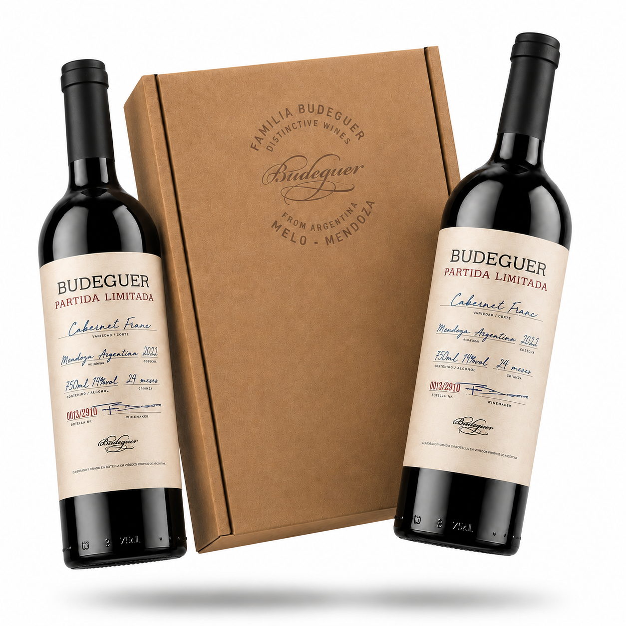 Estuche Budeguer Partida Limitada Cabernet Franc x2 unidades