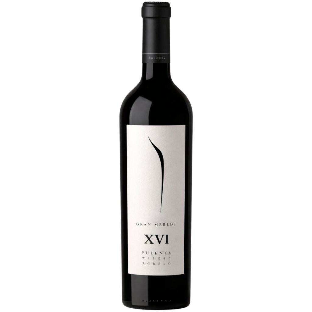 Vino Gran Pulenta Estate Merlot 750ml, botella de vino tinto premium argentino de Pulenta Estate