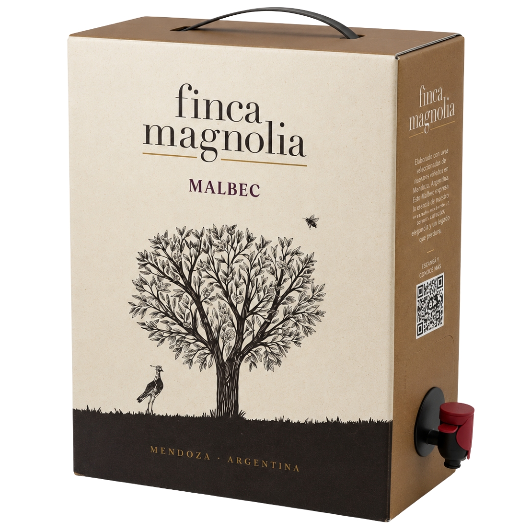 Bag in Box Finca Magnolia Malbec 3L Rinde 4 Botellas