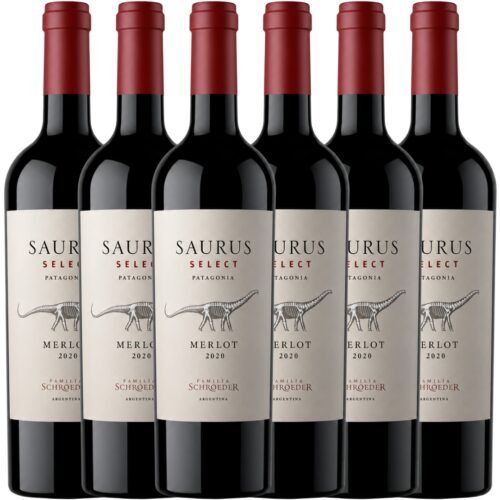 Vino Saurus Select Merlot 750ml x6 unidades