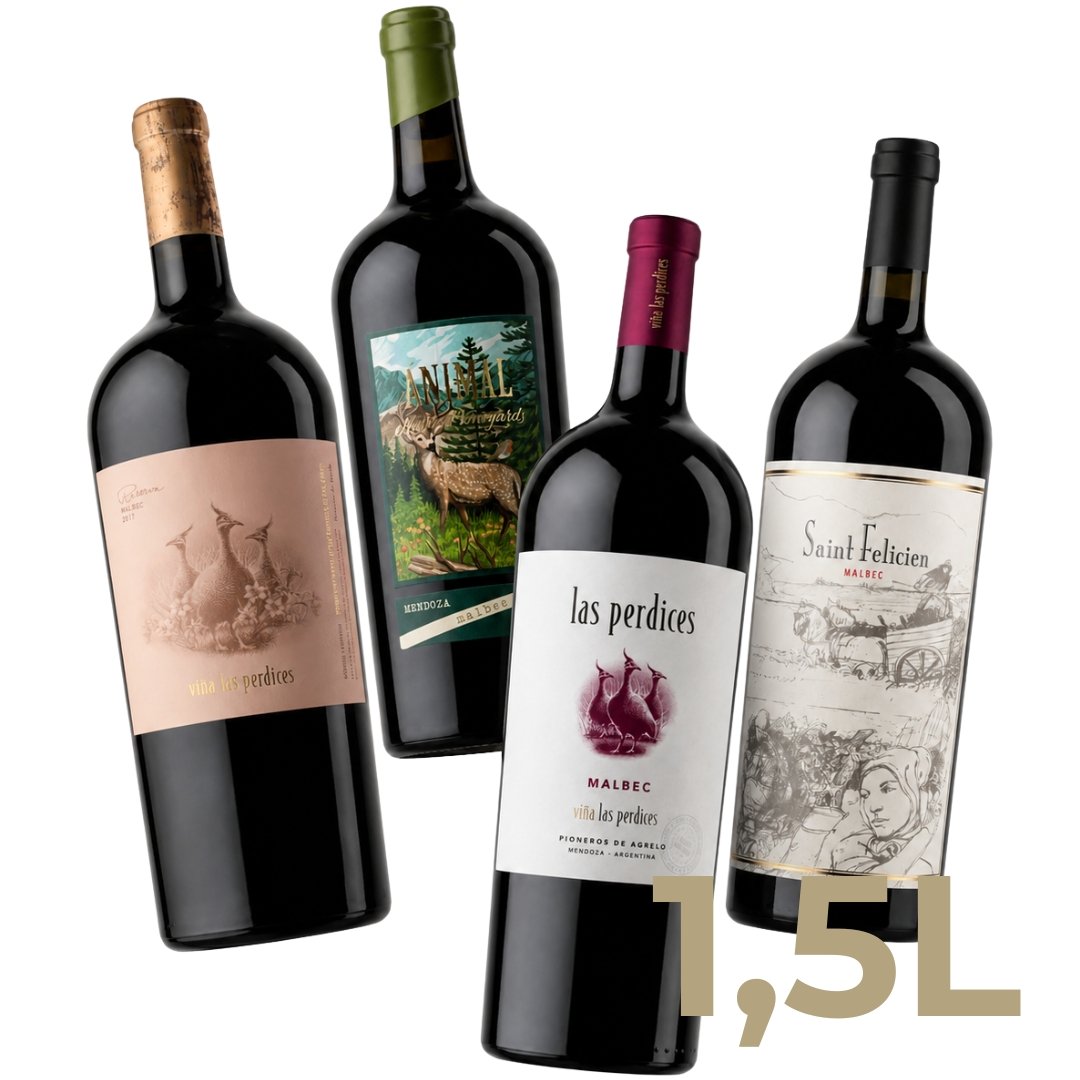 Combo Grandes Formatos Malbec x4 Magnum 1.5L