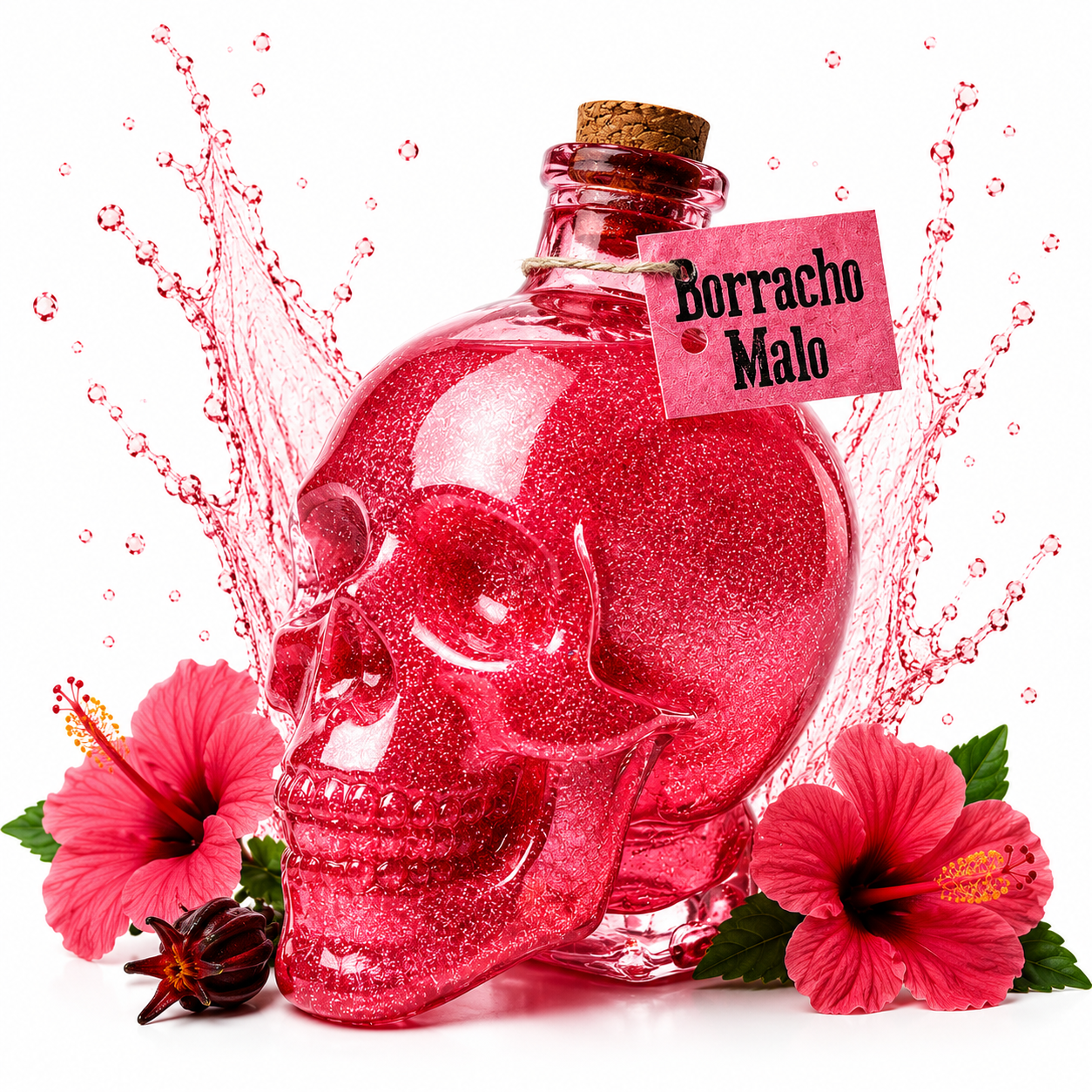 Gin Flor de Hibiscus Calavera Borracho Malo 750ml