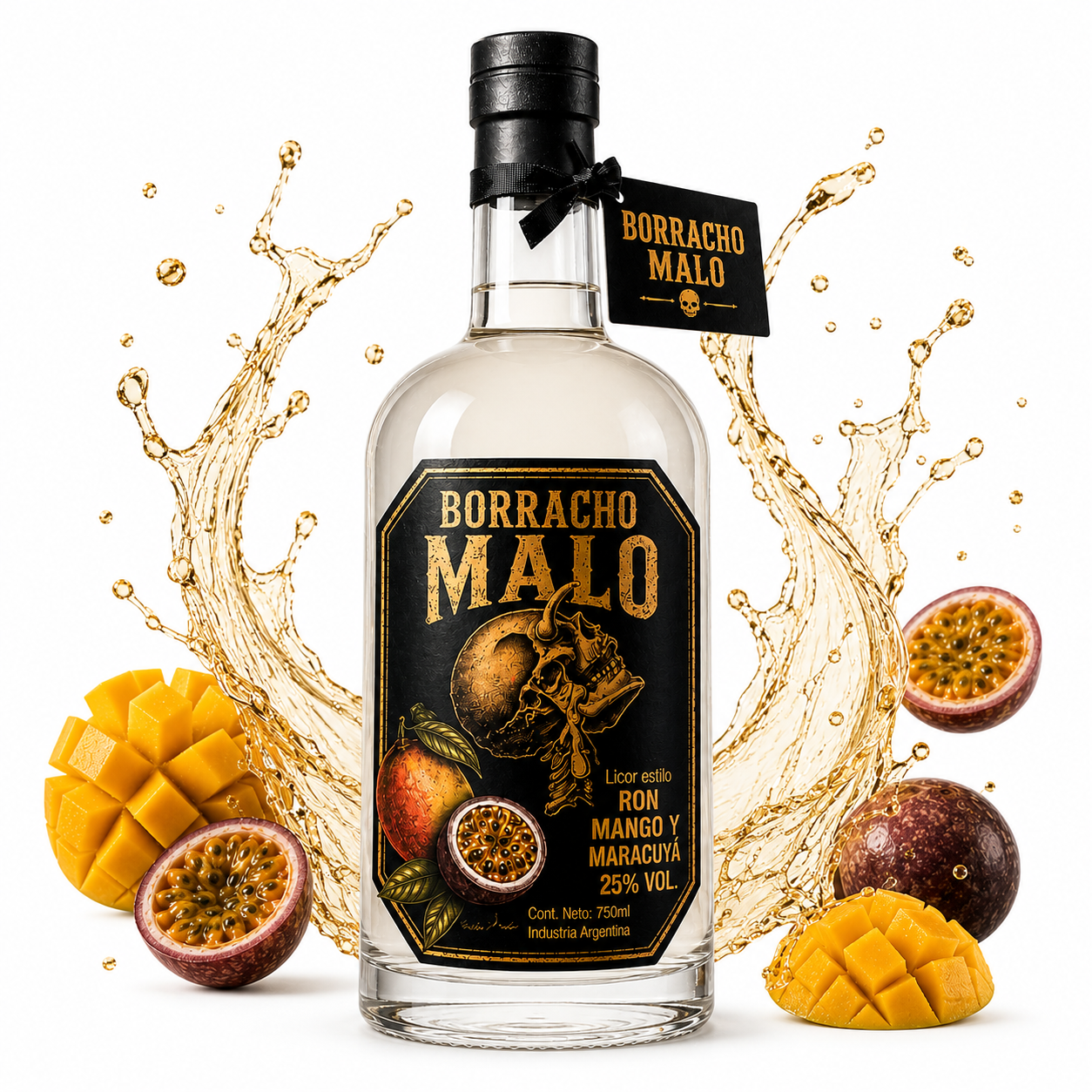 Ron Mango y Maracuyá Borracho Malo 750ml