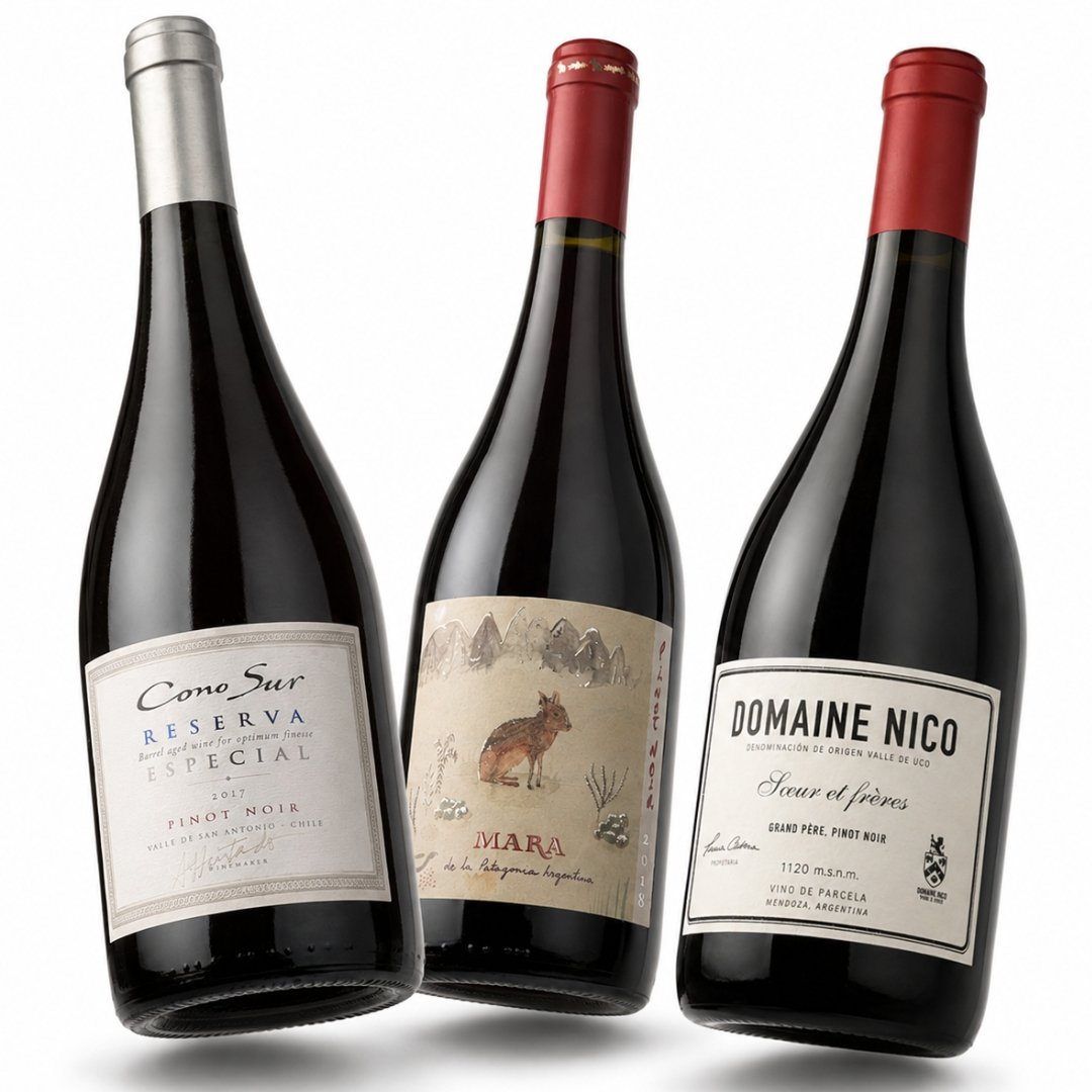 Tres Paisajes en una Copa Mix Pinot Noir x3