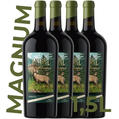 Vino Animal Malbec Orgánico Magnum 1.5 litros x4 | Caja Cerrada