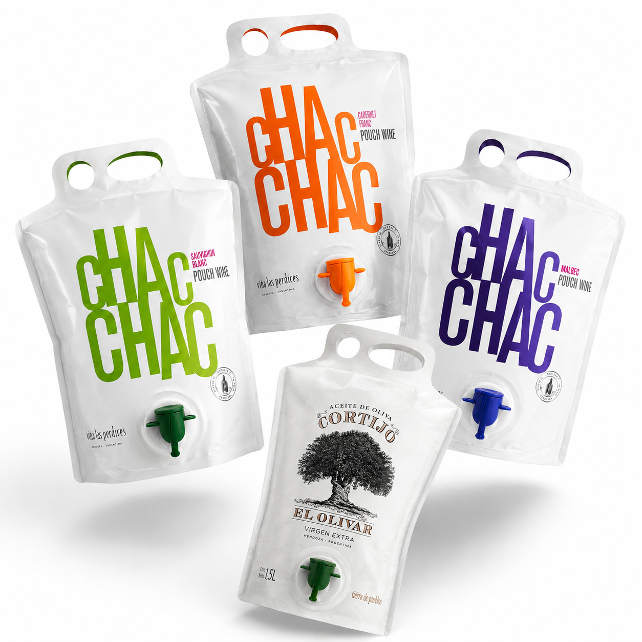 Pack Las Perdices Pouch x3 con Malbec, Cabernet Franc, Sauvignon Blanc y Aceite de Oliva Cortijo 1.5L