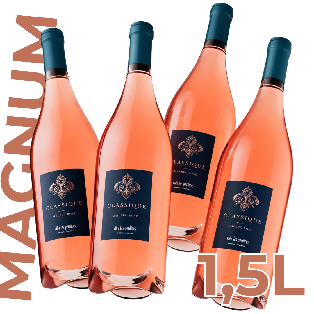 Caja Las Perdices Exploración Rosé Classique Malbec Magnum 1.5L x4
