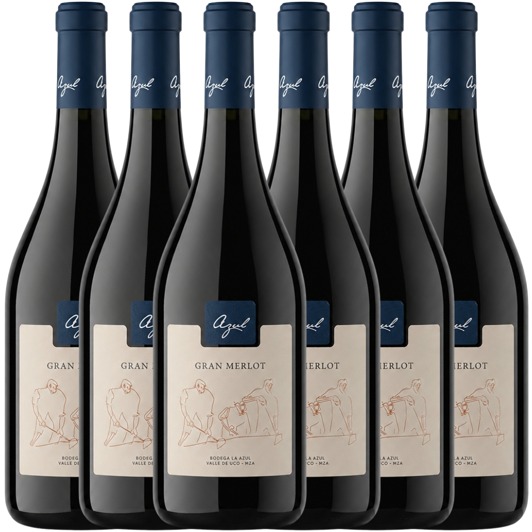 Caja x6 La Azul Gran Merlot 750ml