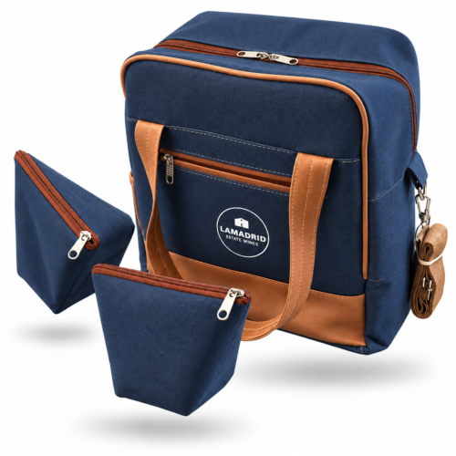 Bolso Porta Vino Matero Lamadrid Azul
