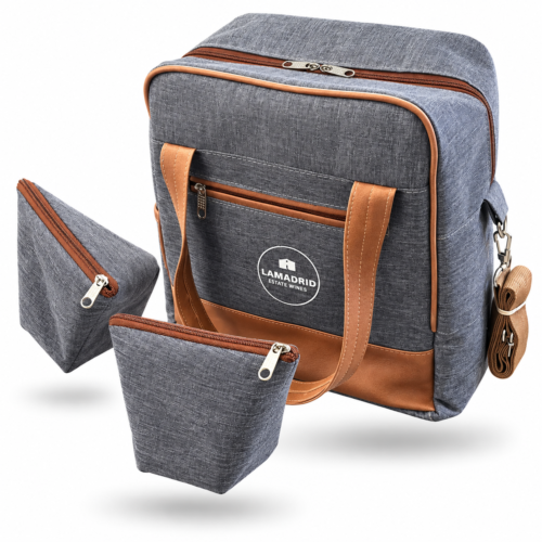 Bolso Porta Vino Matero Lamadrid Gris