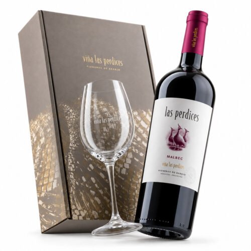 Estuche Las Perdices Varietal Malbec + Copa