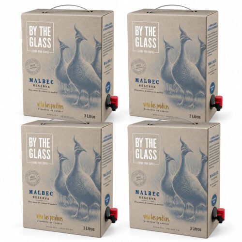 Pack Las Perdices By The Glass Malbec Reserva Bag in Box 3L x4